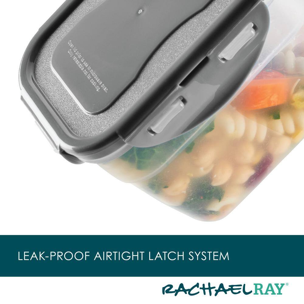 Gray BPA-Free Plastic Meal Prep Food Storage Container Set, 30-Piece
