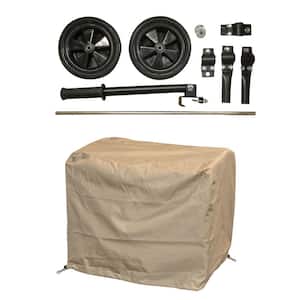 4,000-Watt Generator Accessory Kit with Two 7 in. Wheels, Handle, Feet for Stability and Cover