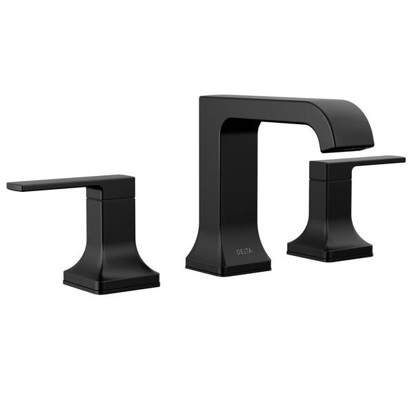 Delta Velum 8 in. Widespread Double Handle Bathroom Faucet with Drain