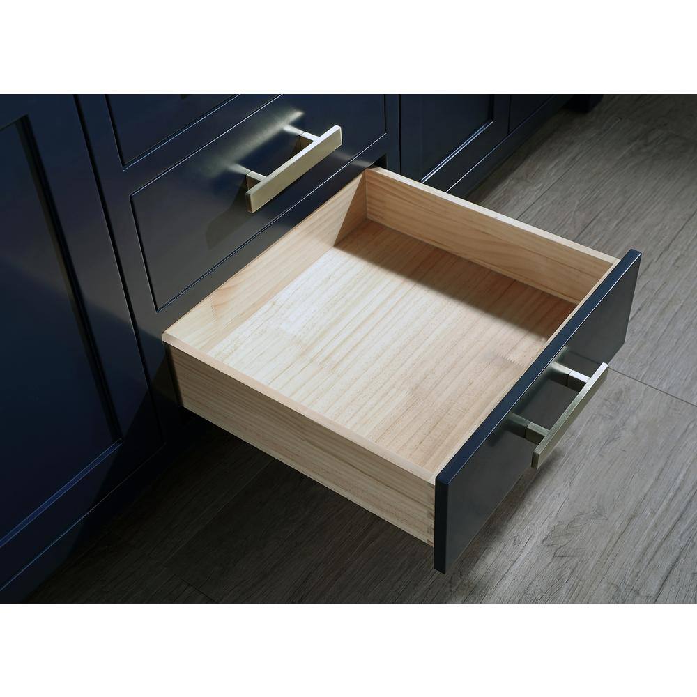 Madison 72" Monarch Blue Double Sink Vanity with Carrara Marble Top