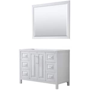 Daria 47 in. Single Bathroom Vanity Cabinet Only with 46 in. Mirror in White