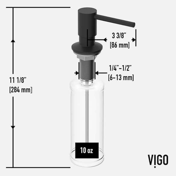 VIGO 10 oz. Bolton Kitchen Soap Dispenser in Matte Black VGSD005MB