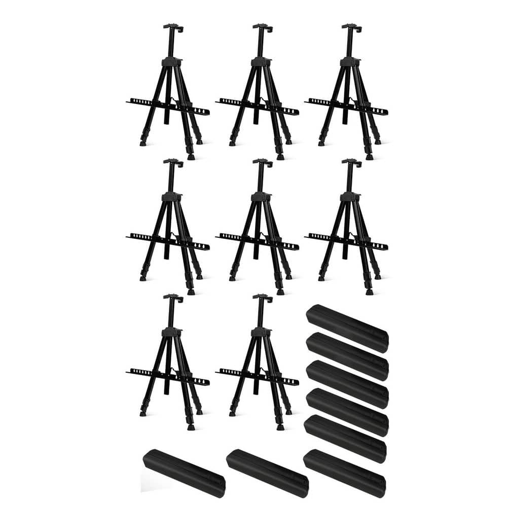 4 Pack Adjustable Metal Easel Stand Height 20-66 Inch Portable Tripod for Tabletop Floor Painting Display Black price history on PriceWatchPro