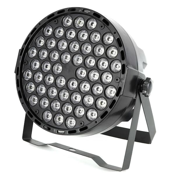 7.8 in. 1200 Lumen 25 Degree Black RGBW Dimmable LED Par Lights, Stage Lights, DJ Party Lights (8-Pieces)