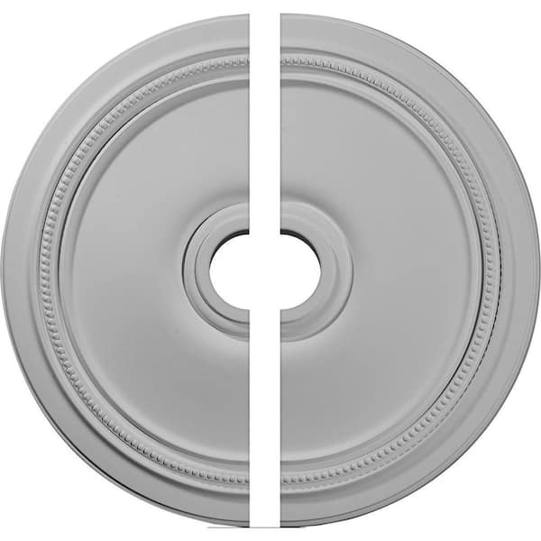 Ekena Millwork 24 in. x 3-5/8 in. x 1-1/4 in. Diane Urethane Ceiling Medallion, 2-Piece (Fits Canopies up to 6-1/4 in.)