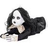 29 in. Creepy Dawn The Animated Crawling Zombie Girl, Indoor or Covered Outdoor Halloween Decoration, Battery Operated
