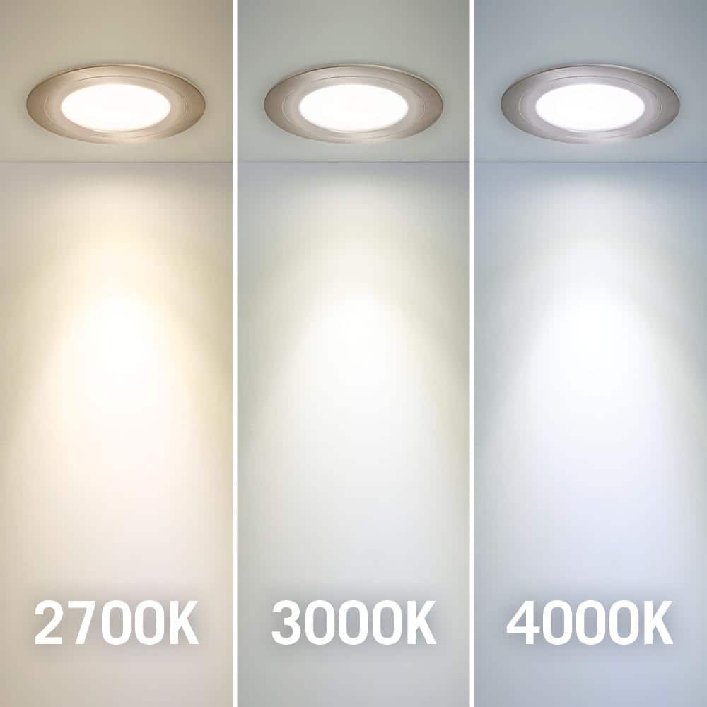 White Satin Dimmable LED Puck Light with Metal Finish
