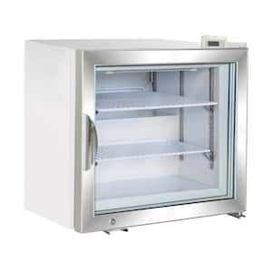 22.3 in. 2.1 cu. ft. Manual Defrost Merchandiser Upright Freezer, Countertop, in White
