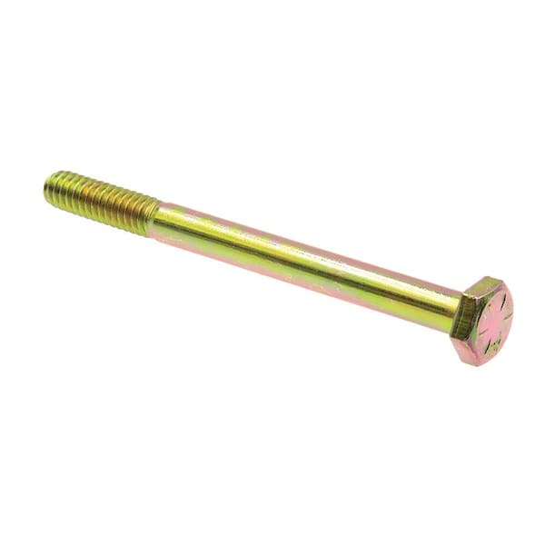 Prime-Line 1/4 in.-20 x 3 in. Grade 8 Yellow Zinc Plated Steel Hex Head Cap Screws (25-Pack)