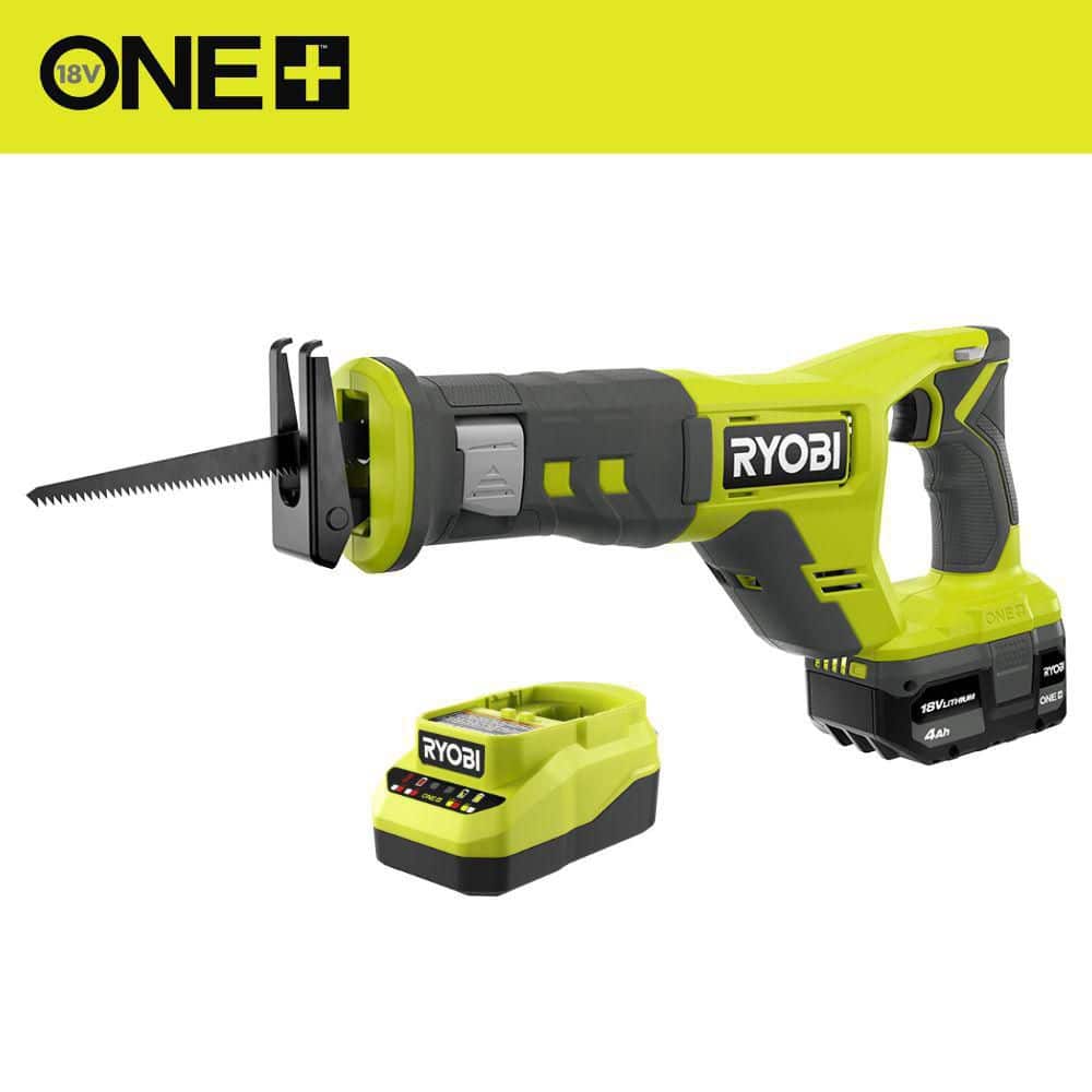 RYOBI ONE+ 18-Volt Cordless Reciprocating Saw Kit with 4.0 Ah Battery and Charger PCL515K1 - The Home Depot