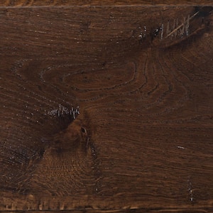 Take Home Sample - Wide Plank French Oak Smoked Brushed Engineered Hardwood Flooring - 5 in. X 7 in.