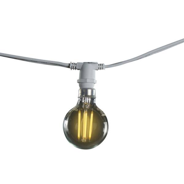 Bulbrite 25 ft. 15-Socket with 4.5-Watt G16 LED White String Light Set