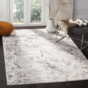 Skyler Gray/Ivory Doormat 3 ft. x 5 ft. Abstract Area Rug