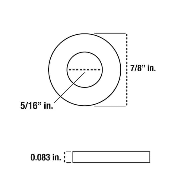 Everbilt M6 Zinc-Plated Metric Flat Washer (5-Piece/Bag) 802448