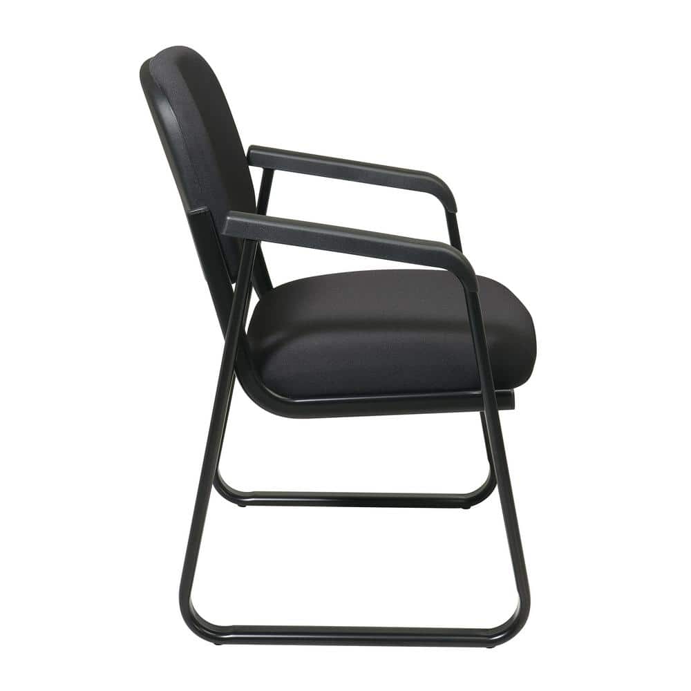 Black Mesh and Metal Armless Office Chair