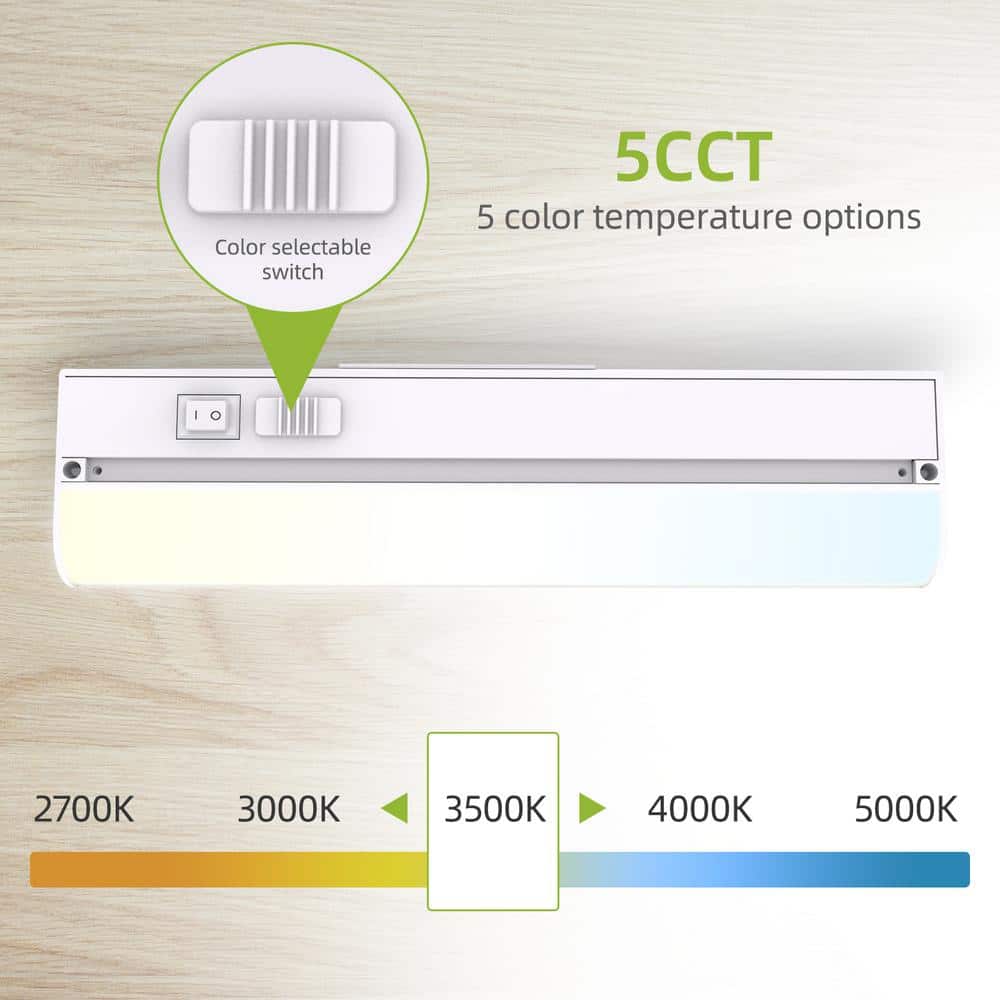 36-Inch Matte White LED Under Cabinet Light