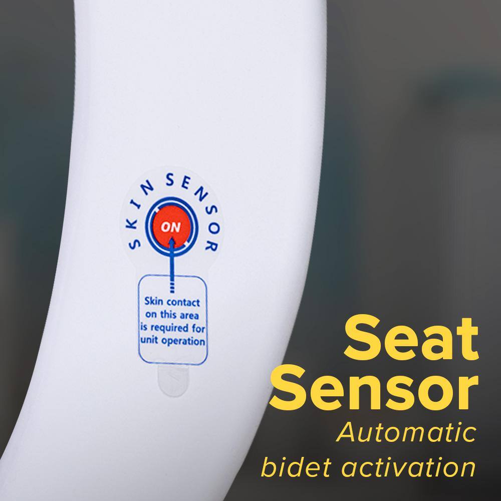 White Electric Bidet Toilet Seat with Remote Control