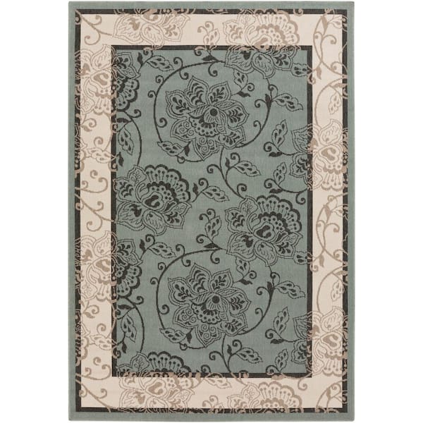 Livabliss Tereza Sage 6 ft. x 9 ft. Indoor/Outdoor Patio Area Rug