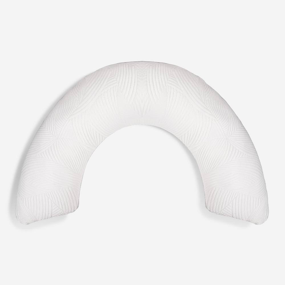 White Hypoallergenic Cooling Maternity Body Pillow with Washable Cover