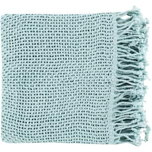 Pale discount green throw