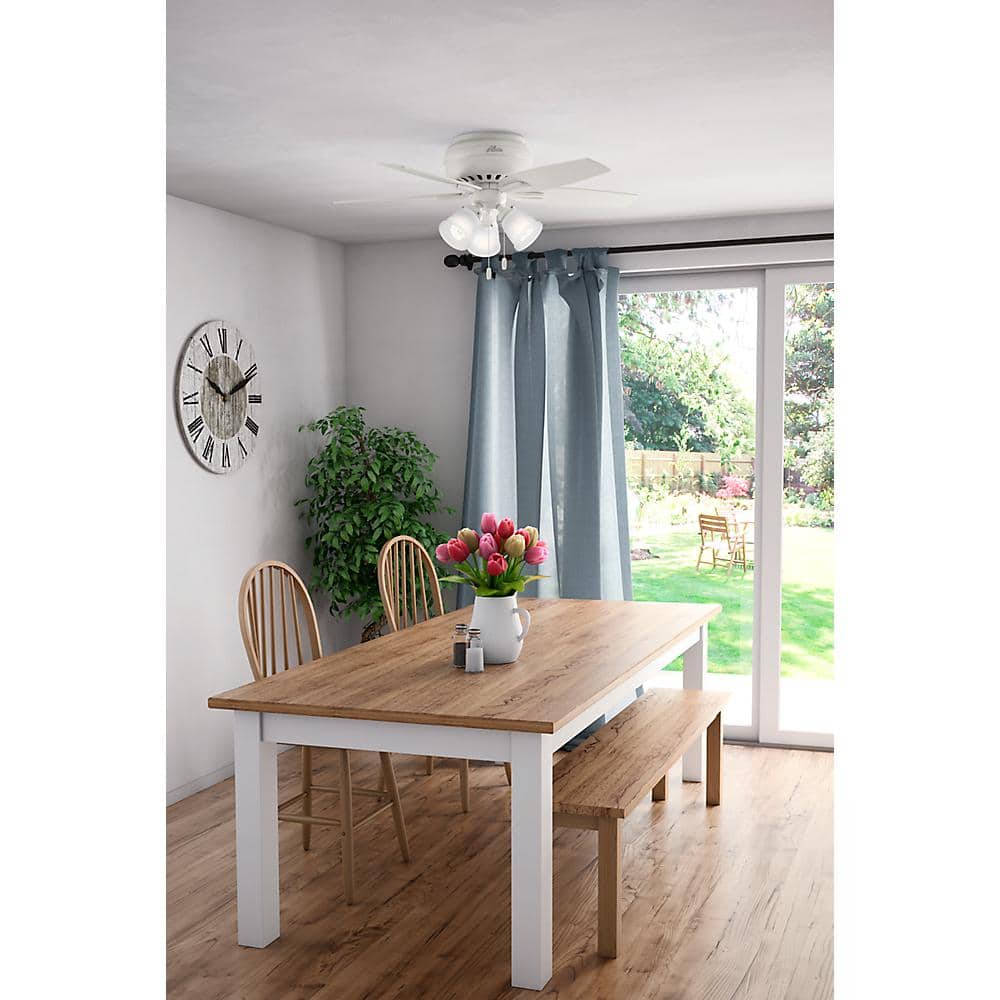 Newsome 42 in. LED Indoor Low Profile Fresh White Ceiling Fan with 3-Light Kit price history on PriceWatchPro