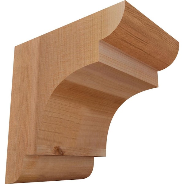 Ekena Millwork 5-1/2 in. x 8 in. x 8 in. Western Red Cedar New Brighton Smooth Corbel