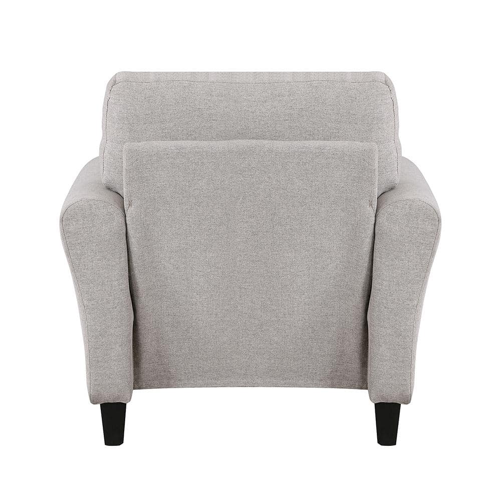 Ellery Sand Upholstered Accent Chair with Wood Frame