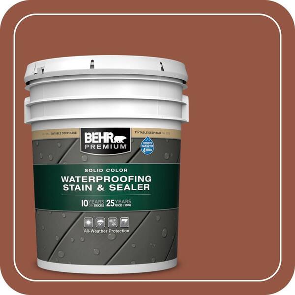 5 gal. #SC-130 California Rustic Solid Color Waterproofing Exterior Wood Stain and Sealer