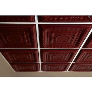 Empire Merlot 2 ft. x 2 ft. Lay-in or Glue-up Ceiling Panel (Case of 6)