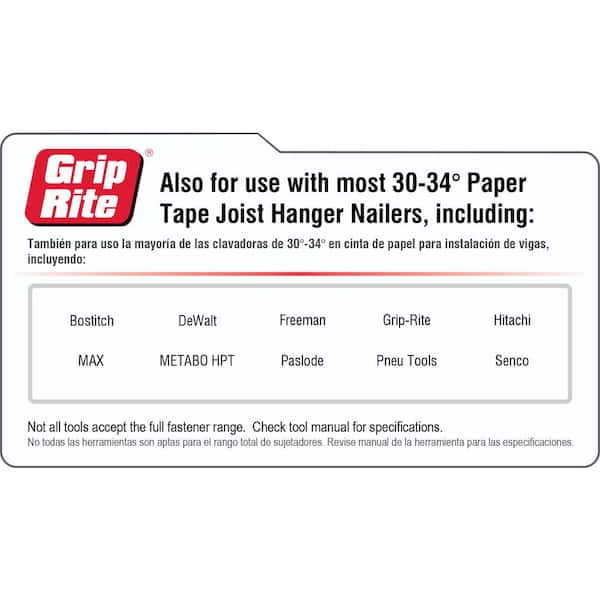 Decorex 1-1/2” X .148” Joist Hanger Nails – Paper Collated, HDG Coated, 1000-Pack For Framing & Decking (33°-35°)