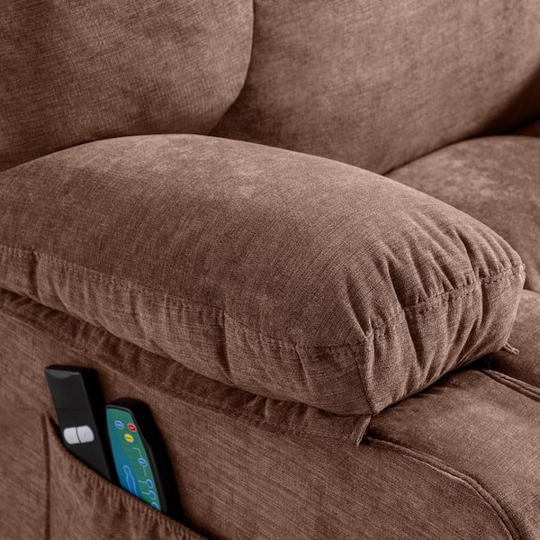 Spruce & Spring Kensie Terrracotta Fabric Swivel Power