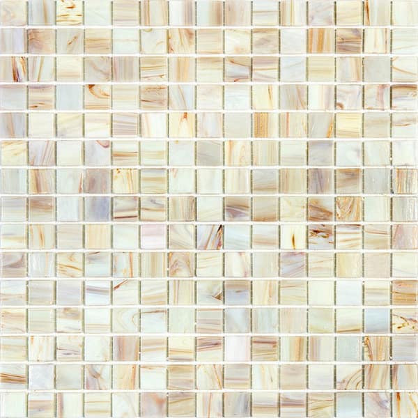 Apollo Tile Celestial 4 in. x 6 in. Glossy Beige Glass Mosaic Uniform square Wall & Floor Sample Tile (0.13 sq. ft./Piece) (1-Pack)