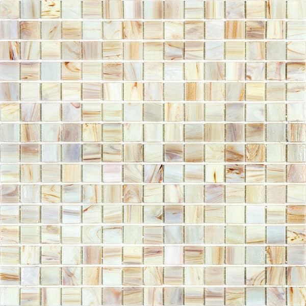 Apollo Tile Celestial Glossy Beige 12 in. x 12 in. Glass Mosaic Wall and Floor Tile (20 sq. ft./case) (20-pack)