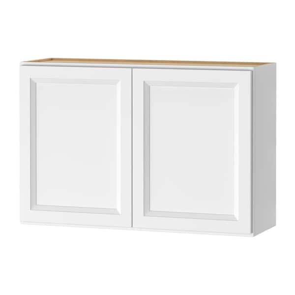 Keyport Shaker 36 in. W x 12 in. D x 24 in. H Plywood Tool-Free Ready To Assemble Wall Bridge Kitchen Cabinet in White