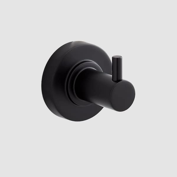 SIGNATURE HARDWARE Lexia J-Hook Robe/Towel Hook in Matte Black