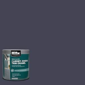 1 qt. #PPU15-19 Black Sapphire Semi-Gloss Enamel Interior/Exterior Cabinet, Door & Trim Paint