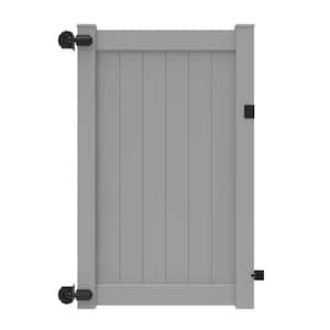 Bryce 4 ft. x 6 ft. Gray Privacy Vinyl Fence Gate