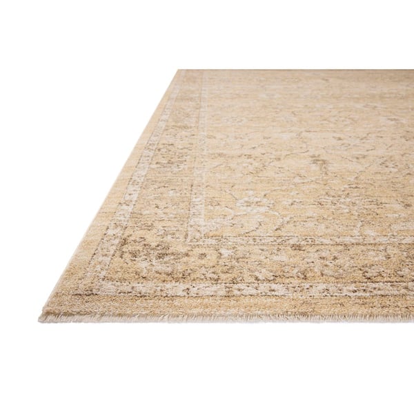 Chris Love Julia Palma Wheat/Bark 9 ft. 6 in. x 1 3 ft. 10 in. in. Traditional Area Rug