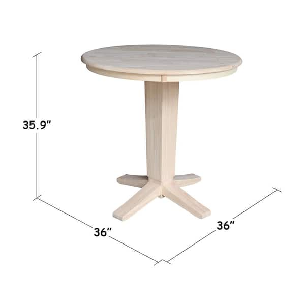 International concepts round online top dining table