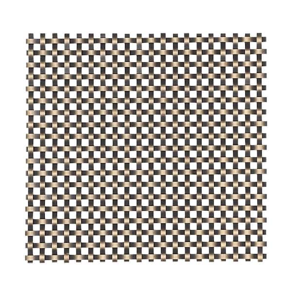 24 in. x 18 in. Kent Design RE25 Flat Wire, Single Crimp Antique Brass Woven Wire Grille Screening Panel Insert