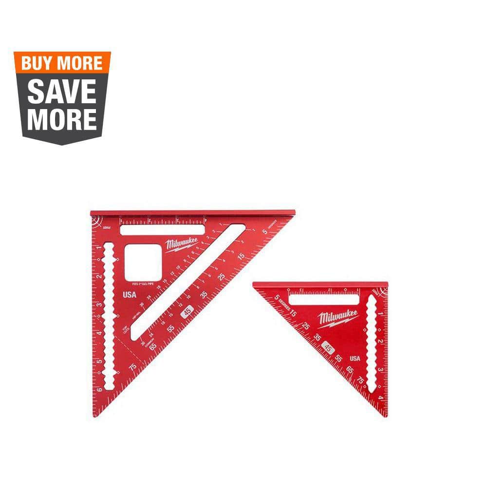 Milwaukee 7 in. Rafter Square and 4-1/2 in. Trim Square Set