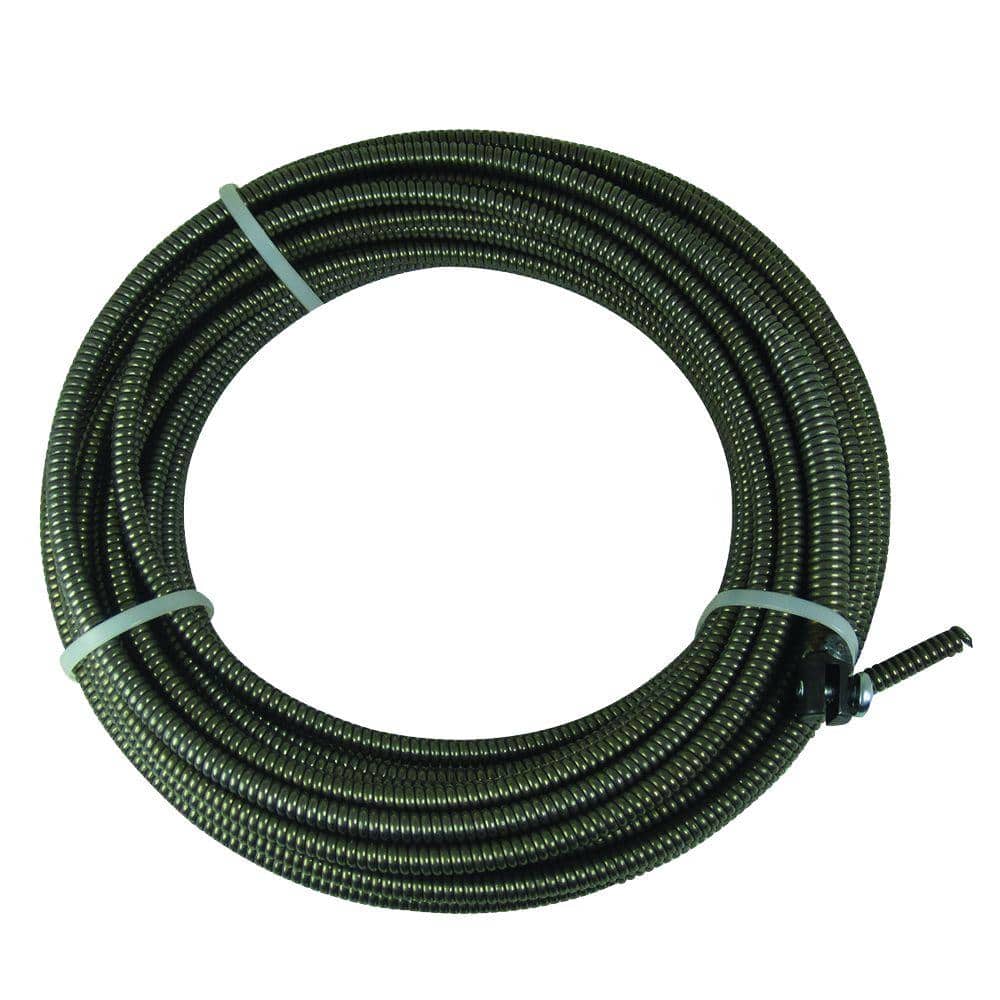 1/2" Sewer Snake Cable 50' drain auger with Cutters solid inner core slotted end 
