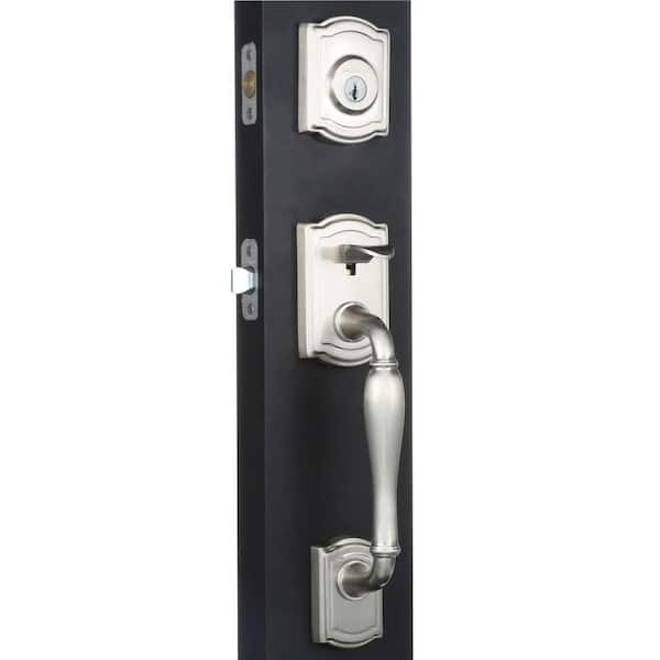 Baldwin Prestige Wesley Single Cylinder Satin Nickel Exterior Door