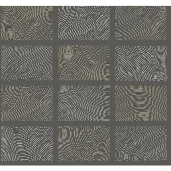 A-Street Prints Bronson Grey Topography Non-Pasted Wallpaper Sample