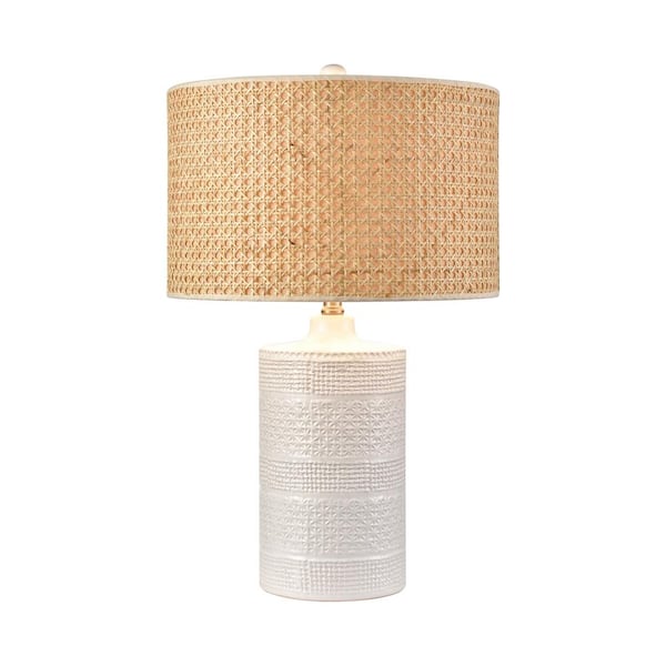 Stony Point 24 .5 in. White Glazed Table Lamp