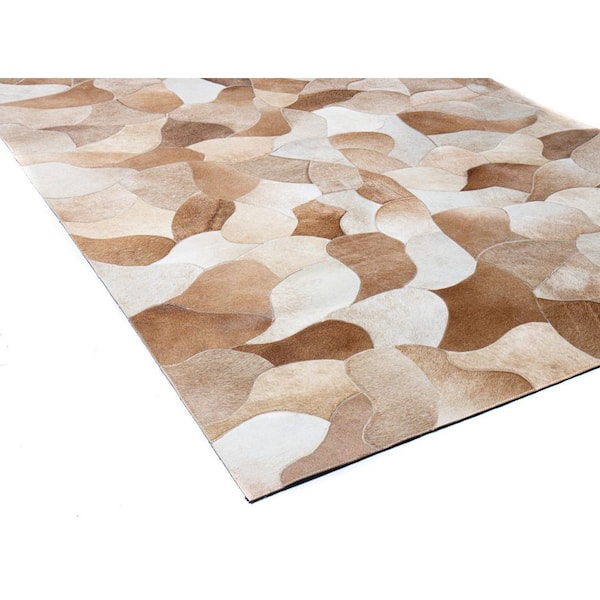 Santa Fe Camel 9 ft. x 12 ft. Chevron Contemporary Area Rug