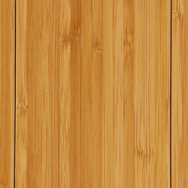 Deluxe Natural Light Brown 48 in. x 60 in. Bamboo Roll-Up Office Chair Mat without Lip