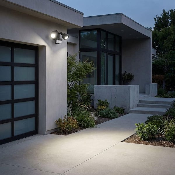 Savoy House 22-Watt equivalent 1500 Lumen Black Motion Sensing