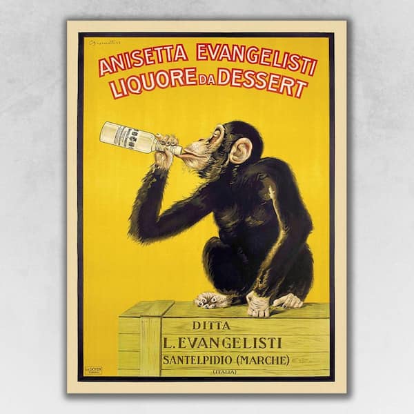 Market Anisette Evangelisti Italian Liquor Wooden Wall Art