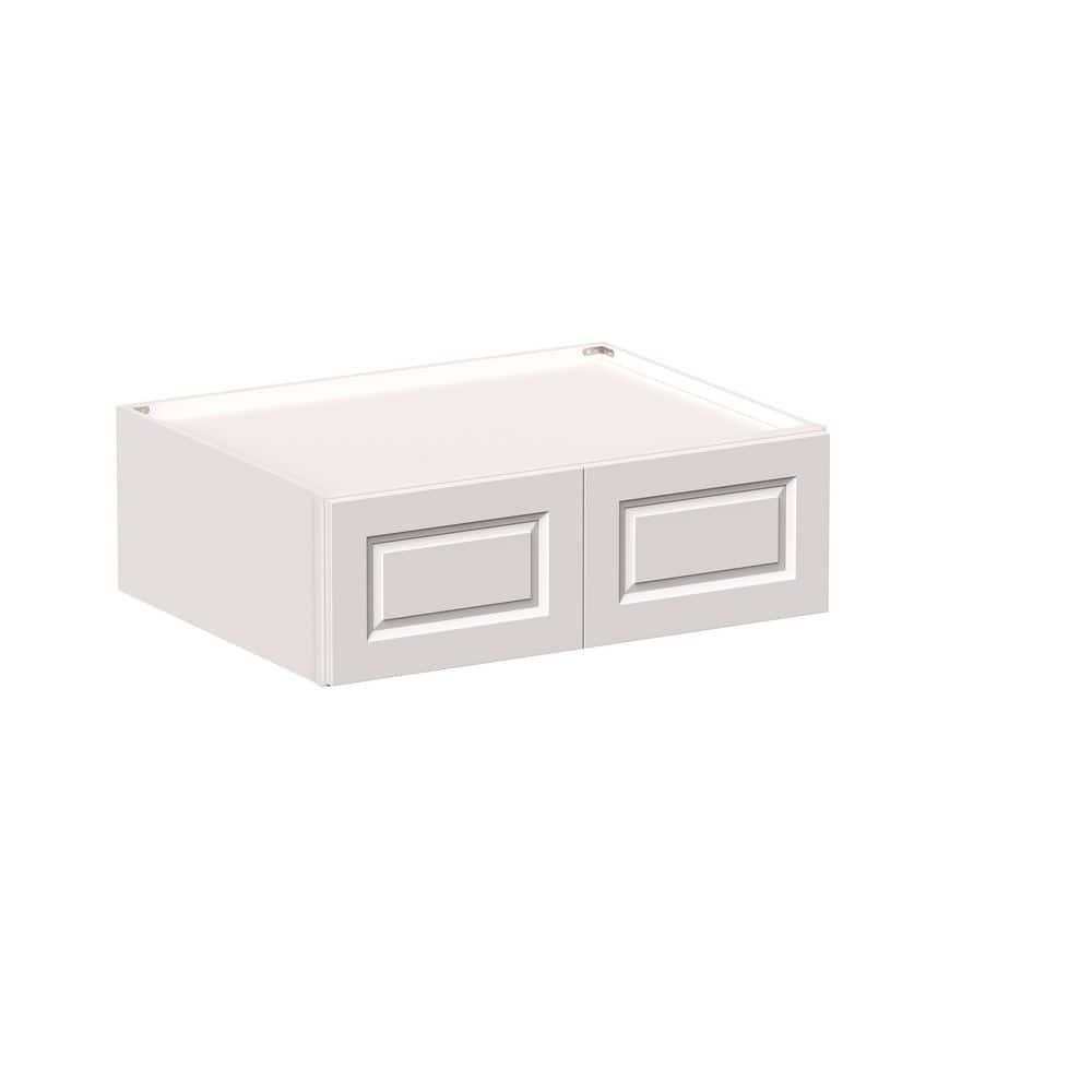 "Raised Panel 36"" W x 27"" D x 12"" H Wood Frame Ready to Assemble Refrigerator Wall Kitchen Cabinet in Glacier White" price history on PriceWatchPro